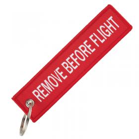 Remove before flight alert red keyring